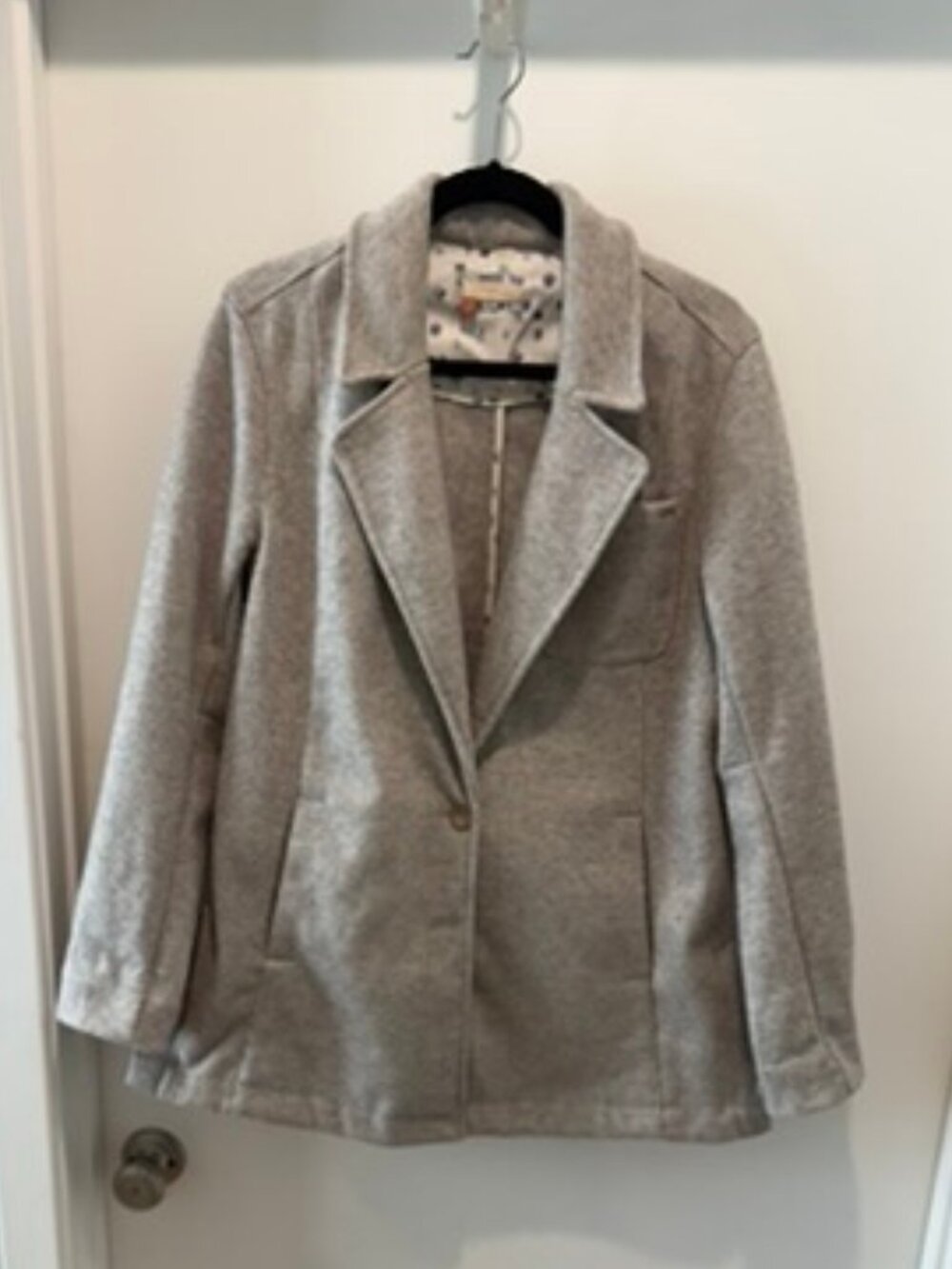 Anthropologie Pilcro Gray Wool Oversized Blazer Size L